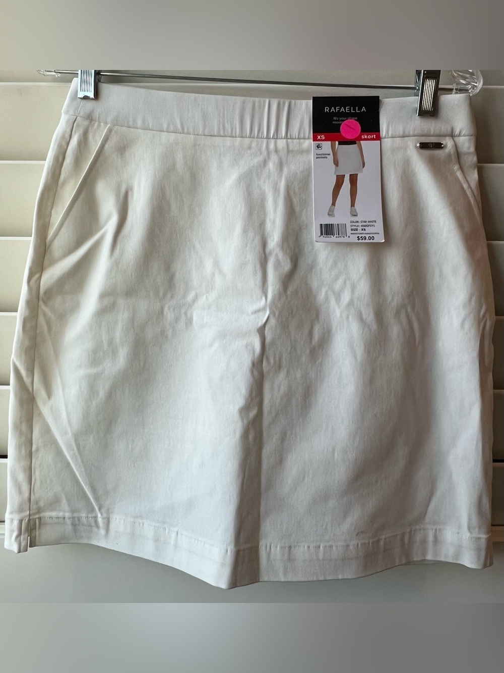 Rafaella XS New White Women’s Skort with Pull-On Waist